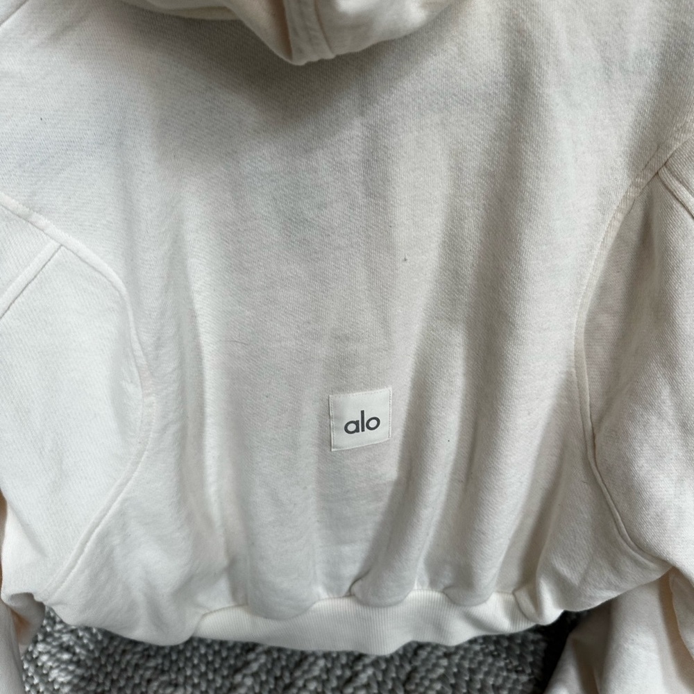 Alo Sweet Escape Zip Up Hoodie - Ivory